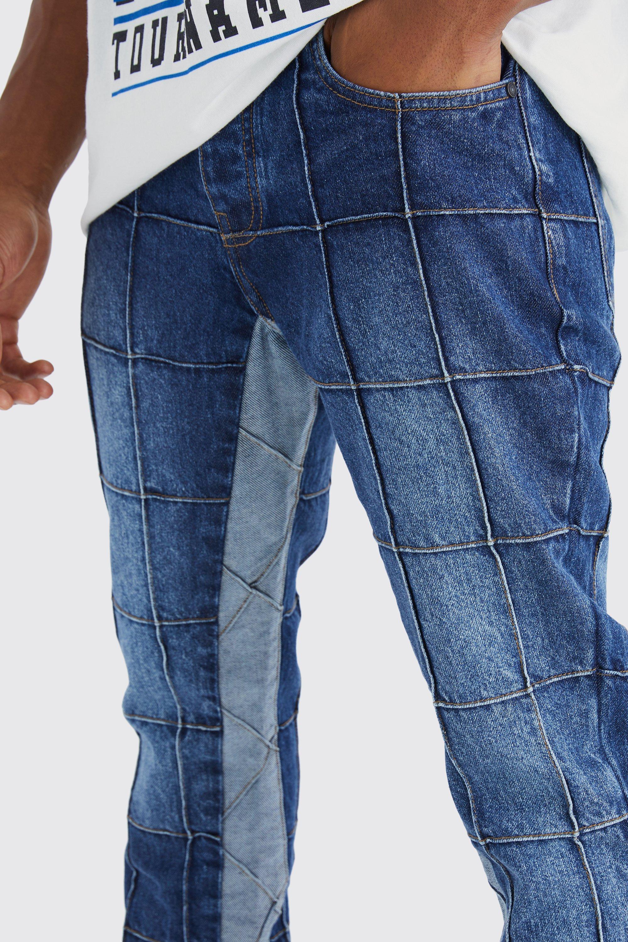 Plaid jeans for on sale men